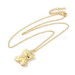 Bear Pendant Necklaces&nbsp;NJEW-G082-01C-G