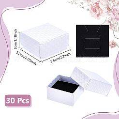 Rhombus Textured Cardboard Ring Storage Boxes&nbsp;CBOX-WH0005-05A