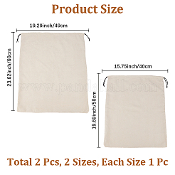 2Pcs 2 Colors Dustproof Faux Suede Packing Drawstring Bags&nbsp;TP-CL0001-01B
