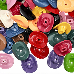 48Pcs 12 Colors Opaque Acrylic Beads&nbsp;SACR-SC0001-51