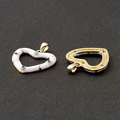 Rack Plating Brass Micro Pave Colorful Cubic Zirconia Pendants&nbsp;KK-D073-07G-02