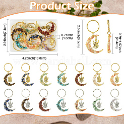7Pcs Natural & Synthetic Gemstone Keychains&nbsp;KEYC-FS00044-01