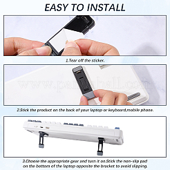 2Pcs Alloy Foldable Keyboard Riser Stand for Desk&nbsp;AJEW-WH20130-187A