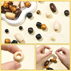 152Pcs 12 Styles Dyed Natural Maple Wood Beads&nbsp;WOOD-FS0002-53