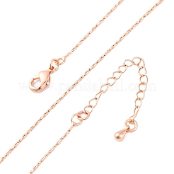 Brass Boston Link Chain Necklaces for Women&nbsp;NJEW-D302-02RG