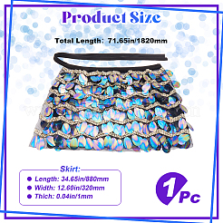 Alloy Teardrop Waist Belt&nbsp;AJEW-WH20008-13A