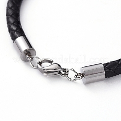 Unisex Braided Leather Cord Bracelets&nbsp;BJEW-JB04941-01