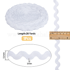 26 Yards Polyester Wave Bending Fringe Trim&nbsp;DIY-DC0002-42A