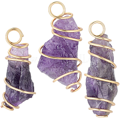 20Pcs Rough Natural Amethyst Pendants&nbsp;G-BM0001-02