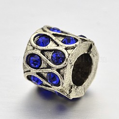 Column Alloy Rhinestone  European Beads&nbsp;MPDL-N036-15F
