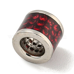 Brass Enamel European Beads&nbsp;KK-G493-11B-02