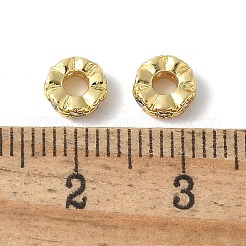 Brass Micro Pave Cubic Zirconia Beads&nbsp;KK-D324-03G