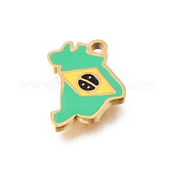304 Stainless Steel Enamel Pendants&nbsp;STAS-E531-03G