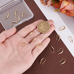 20Pcs Brass Micro Pave Clear Cubic Zirconia Earring Hooks&nbsp;KK-BBC0023-51