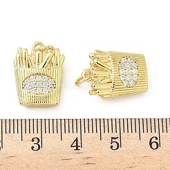Brass Micro Pave Cubic Zirconia Pendants&nbsp;KK-Z120-49G