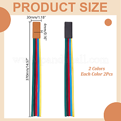 4Pcs 2 Styles PU Leather Bookmark&nbsp;AJEW-AR0004-89