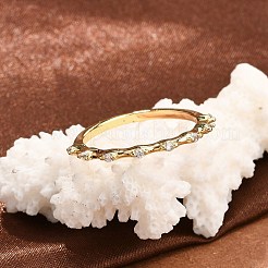 Rack Plating Brass Micro Pave Cubic Zirconia Finger Rings for Women&nbsp;RJEW-M027-03G