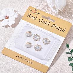 6Pcs 2 Styles 304 Stainless Steel and Handmade Polymer Clay Crystal Rhinestone Pendants&nbsp;STAS-BBC0009-30