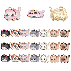 28Pcs 7 Colors Printed Alloy Pendants&nbsp;FIND-BM0001-01