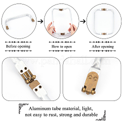 2Pcs Aluminum Purse Frame Handle&nbsp;FIND-PH0003-36