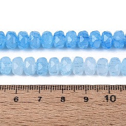 Imitation Jade Crackle Glass Beads Strands&nbsp;GLAA-N068-01A-A09