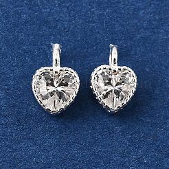 925 Sterling Silver Pave Clear Cubic Zirconia Charms&nbsp;STER-D306-04S-02