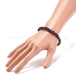 Synthetic Turquoise(Dyed) Skull Stretch Bracelet&nbsp;BJEW-JB08070-01