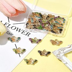 25Pcs 5 Colors Alloy Enamel Pendants&nbsp;ENAM-FS0003-30