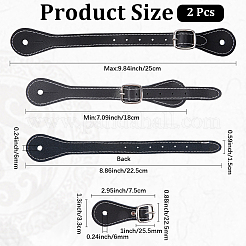 2Pcs Genuine Leather Spur Straps&nbsp;DIY-CL0002-56A