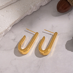 Minimalist Geometric U-Shaped 304 Stainless Steel Stud Earrings&nbsp;BD8975