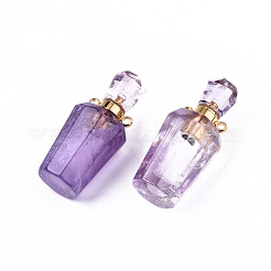 Faceted Natural Amethyst Pendants&nbsp;G-T131-14F