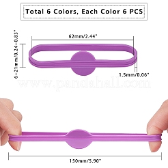 Long Silicone Wine Glass Label&nbsp;AJEW-PH0016-64