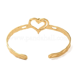 304 Stainless Steel Open Cuff Bangles&nbsp;BJEW-K230-02A-G