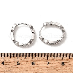Brass Micro Pave Cubic Zirconia Hoop Earrings&nbsp;EJEW-P322-02P