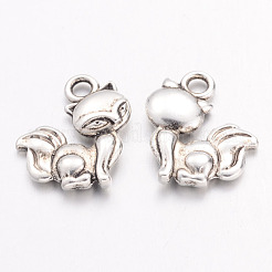 Tibetan Style Alloy Fox Charms&nbsp;X-PALLOY-ZN60070-AS-RS