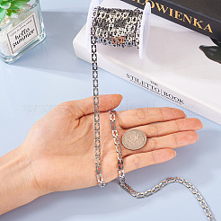 Stainless Steel Rectangle with Cross Link Chains&nbsp;CHS-TAC0002-01P