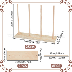 4 Spools Wooden Thread Holder&nbsp;DIY-WH0308-732