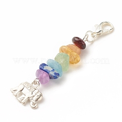 Chakra Theme Natural Gemstone Pendant Decorations&nbsp;X1-HJEW-JM00645-04