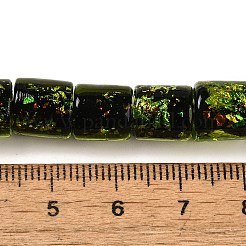 Handmade Dichroic Foil Glass Beads Strands&nbsp;DICH-U001-09D