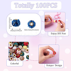 100Pcs Cloth Alloy European Beads&nbsp;FIND-TA0006-74