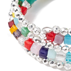 Non-magnetic Synthetic Hematite Bead & Glass Bangle Making&nbsp;BJEW-JB10988