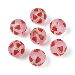 Transparent Frosted Acrylic Beads&nbsp;FACR-T008-03-M