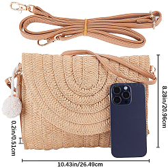 Women's Straw Knitted Bag&nbsp;AJEW-WH0348-18