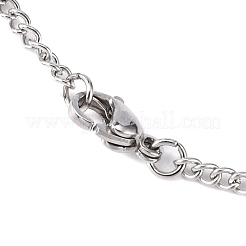 Tarnish Resistant Unisex Casual Style 304 Stainless Steel Curb Chain Necklaces&nbsp;STAS-O037-54P