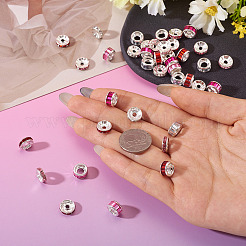 40Pcs 8 Styles Alloy Glass & Iron Rhinestone Spacer Beads&nbsp;FIND-TA0008-70A