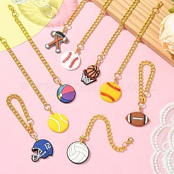 9Pcs 9 Styles Ball Game PVC Plastic Cup Charms&nbsp;HJEW-CJ0001-18