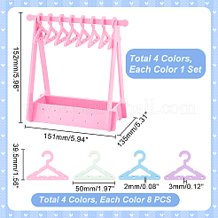 4 Sets 4 Colors Opaque Acrylic Earring Display Stands&nbsp;EDIS-PH0001-44