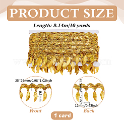 Polyester Fringe Lace Trim Ribbon&nbsp;OCOR-WH0100-61B