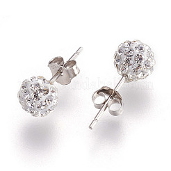Sexy Valentines Day Gifts for Her 925 Sterling Silver Austrian Crystal Rhinestone Ball Stud Earrings&nbsp;Q286J011