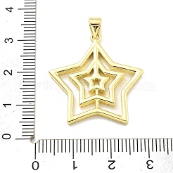 Rack Plating Brass Micro Pave Cubic Zirconia Pendants&nbsp;KK-D359-30G